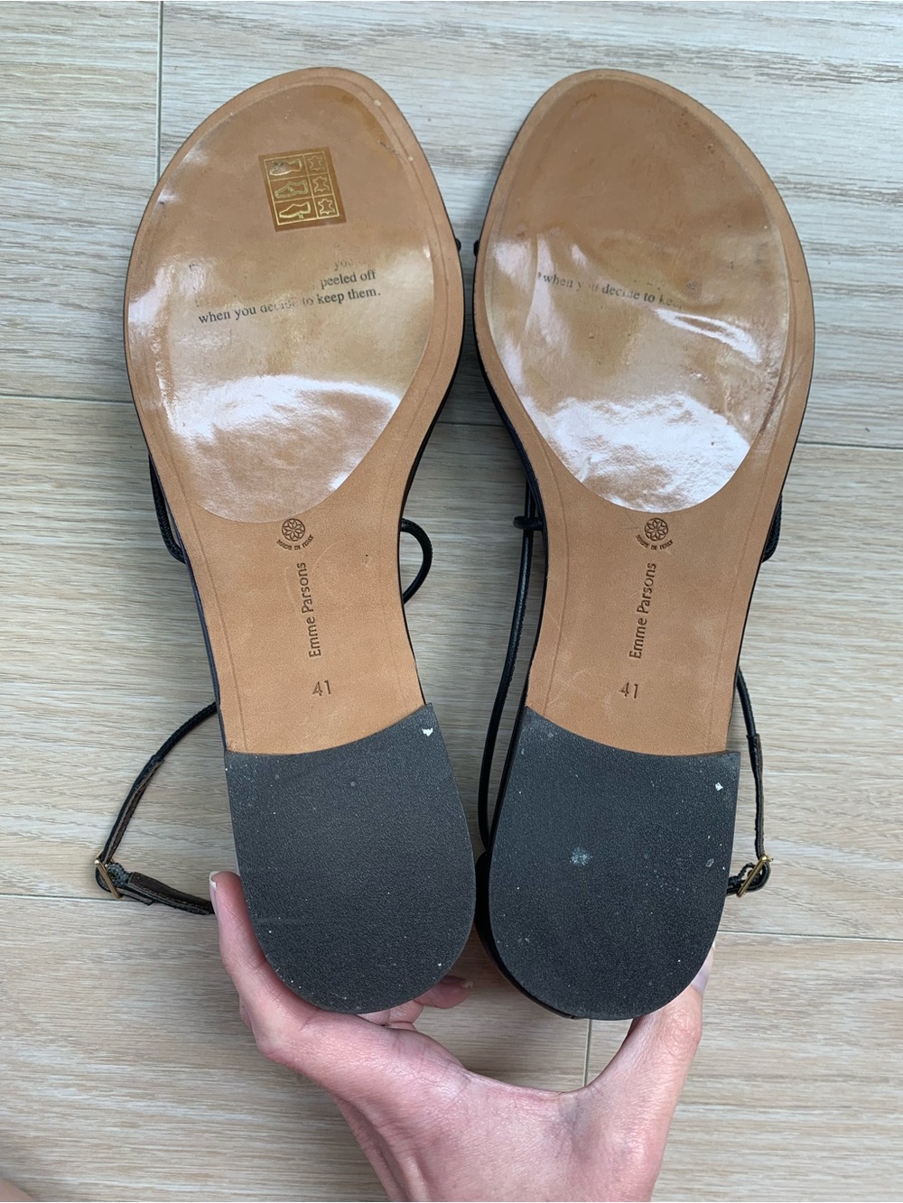 Emme Parsons Black String Strappy Sandal NWT Size 41 IT - Picture 8 of 8